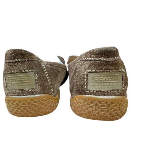 "Coach" Women's Brown Suede Loafers SZ 8 Driving Shoes Designer Preppy Old Money - Picture 3 of 9